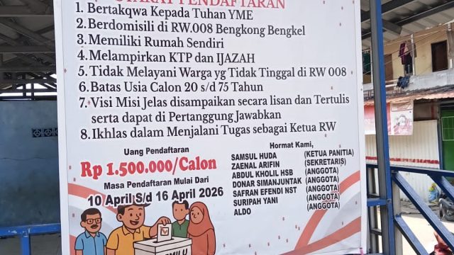 Syarat Daftar Rp1,5 Juta Dinilai Pungli, LSM LIRA Kepri Desak Pemilihan Ketua RW 008 Bengkong Bengkel Dibatalkan